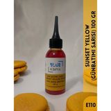 Blue Kimya Gün Batımı Sarısı Sıvı Gıda Boyası 100 gr Su Bazlı Likit Sunset Yellow E110