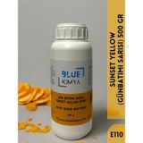 Blue Kimya Gün Batımı Sarısı Sıvı Gıda Boyası 500 gr Su Bazlı Likit Sunset Yellow E110