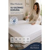 Blue Maison Daisy Full Kenar Fıtted Sıvı Geçirmez Alez Jakarlı 5 Farklı Ölçü - 120 x 200 cm - Beyaz