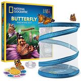 Blue Marble NATIONAL GEOGRAPHIC Kelebek Yetiştirme Kiti - 5 Tırtıl Kullanmak için Kuponlu Kelebek Habitat Kiti (S&H Dahil Değildir), Kelebek Kafesi, Besleyici (Amazon'a Özel)
