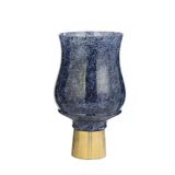 Blue Mozaik Gold Kaideli Vazo Büyük 20*20*36 Cm Ak.jb0152