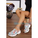 BLUE ORTHOPEDİC SABO TERLİK-Blue Ortopedi Beyaz Kalp Temalı Klasik Taban Ortopedik Sabo Terlik (BEYAZ / 37)