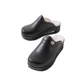 BLUE ORTHOPEDİC SABO TERLİK Kadın Sİyah Yılan Desen Ortopedik ve Anatomik (eu_footwear_size_system, adult, numeric, medium, numeric_36)