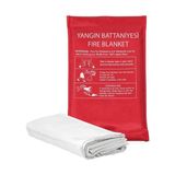 Blue Safety Yangın Battaniyesi 150X180CM 1kg Hafif Yangına Dayanıklı Kolay Kullanım - Gri