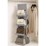 BLUE SİDE 1 Adet Çok Bölmeli Askılı Çanta Düzenleyici Organizer – Dolap İçi Çanta Askılığı, 8 Gözlü Katlanabilir Çanta Saklama Düzenleyici 110x37 cm