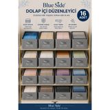 BLUE SİDE 16 Adet 45/20/25 Dolap İçi Düzenleyici Kıyafet Organizeri – Katlanabilir Kumaş Saklama Kutusu, Gardırop Düzenleyici