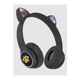 BLUE SPECTRUM Kablosuz Bluetooth Kulaküstü Rgb Işıklı Kedi Desenli Kulaklık Kedi Kulağı Kulaklık