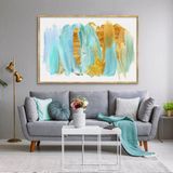 Blue Storm Yağlı Boya Dokulu Tablo 50X70 Gold Çerçeveli