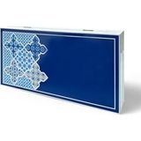Blue Tile Tavla, Çizilmeye Dayanıklı Mdf Kasa, Mıknatıslı Kapama, 36MM Polyester Pullar, 49X25X8 cm - Çok Renkli