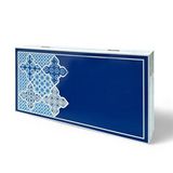 Blue Tile Tavla, Çizilmeye Dayanıklı MDF Kasa, Mıknatıslı Kapama, 36mm Polyester Pullar, 49x25x8 cm