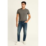 Blue White Erkek Skinny Fit Yırtık Detay Likralı Açık Mavi Jean Pantolon