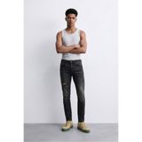 Blue White Erkek Slim Fit Yırtık Detay Antrasit Jean Pantolon