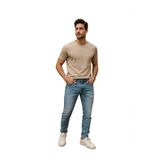 Blue White Erkek Yırtık Detaylı Jean Pantolon