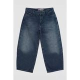 Blue White Kadın %100 Pamuk Barrel Fit Mavi Jean Pantolon Mavi