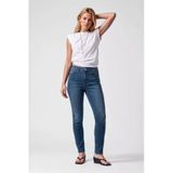 Blue White Kadın Açık Mavi Yüksek Bel Slim Fit Likralı Jean Pantolon Açık Mavi