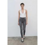 Blue White Kadın Dar Paça Skinny Fit Likralı Esnek Jean Pantolon Gri