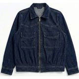 Blue White Kadın Fermuarlı %100 Pamuk Mavi Jean Ceket