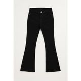 Blue White Kadın İspanyol Paça Skinny Fit Siyah Jean Pantolon