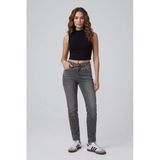 Blue White Kadın Likralı Slim Fit Gri Jean Pantolon Gri