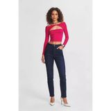 Blue White Kadın Yüksel Bel Skinny Fit Esnek Lacivert Jean Pantolon Lacivert