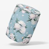 Blue-White Rose Puf (Kumaşı süettir. Uluslararası solmama sertifikasına sahiptir.)