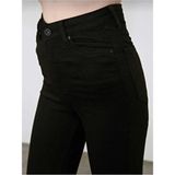 Blue Woops Ngbutika Kadın Yüksek Bel Skinny Jean Pantolon Full Likralı Dokuma Materyal Düz Model - Siyah - 29