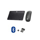 Blueforce Km-33 Çift Modlu Wireless & Bluetooth Kablosuz Klavye Mouse Set Siyah Pc,tablet,telefon Uyumlu