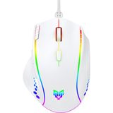 Blueforce Luxor Gaming Oyuncu Mouse 12800DPI Kablolu Oyun İçin Beyaz Renkli Tasarım