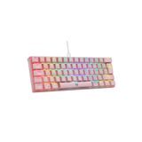 Blueforce Majesty 62 Tuşlu Rgb Tkl Mekanik Gaming Klavye Red Switch %60 Pembe