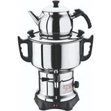 Bluelife Semaver J-163 4,5 Litre Gri Çelik Bakır Malzemeli Hızlı Çay Demleme Cihazı