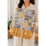 BlueMaison Favore Hardal Çift Kişilik %100 Pamuk Fırfırlı Pike (200x230 cm) | Pike | Yatak Örtüsü| Pike Takımı