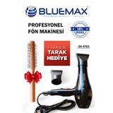 Bluemax Çok Fonksiyonlu Pro Ergonomik 2500-WT Saç Kurutma Makinası + Fön Tarağı + Başlık Hediyeli Hairdyer