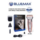 Bluemax Kp-329 Profesyonel Saç Sakal Burun Çok Amaçlı Tıraş Makinesi