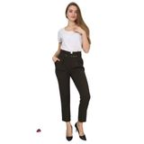 Bluence Beli Kemerli Dar Paça Haki Kumas Pantolon