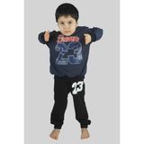 Bluence Erkek Çocuk Baskılı Mavi Pamuklu Eşofman Takımı - 2 - 3 Yaş - Lacivert