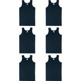 Bluence Erkek Çocuk Siyah Ribana Pamuklu 6 Lı Atlet - 8 - 9 Yaş
