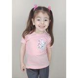 Bluence Kız Çocuk Pamuklu Pembe T-Shirt - 2 - 3 Yaş