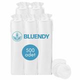 BLUENDY 500 Adet Yuvarlak Makyaj Temizleme Pamuğu -%100 Saf Premium Kalite Disk Pamuk, Fondöten ve Makyaj Çıkarma Pedi, Tüy Bırakmaz, Yumuşak ve Taşınabilir (M, Adet, 500)
