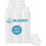 Bluendy Yuvarlak Makyaj Temizleme Pamuğu -%100 Saf Premium Kalite Disk Pamuk, Fondöten ve Makyaj Çıkarma Pedi, Tüy Bırakmaz, Yumuşak ve Taşınabilir - 500 Adet