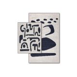 Bluenity 60x100+50x60 cm Antrasit Coolshape Doğal Pamuklu 2'li Banyo Paspas Seti
