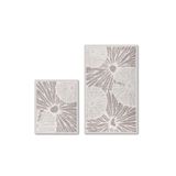 Bluenity Angers Doğal Pamuklu 2'li Banyo Paspas & Halı Seti 60x100+50x60 Cm - Taş