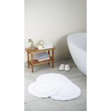 Bluenity Atlantik Doğal Pamuklu 2'li Banyo Paspas Seti 60x100+50x60 Cm - Beyaz