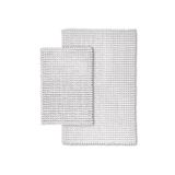 Bluenity Bubbles Doğal Pamuklu 2'li Banyo Paspas Seti 60x90+40x60 Cm - Beyaz