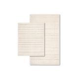 Bluenity Lines Doğal Pamuklu 2'li Banyo Paspas Seti 60x100 50x60 Cm - Ekru