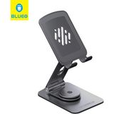 Blueo 360 Derece Haraketli Yükseklik Ayarlı Metal Masaüstü Ev Ofis Rotary Telefon Tablet Standı Koyu Gri