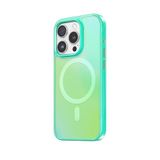 Blueo Aurora iPhone 15 Serisi Uyumlu Anti-Drop Magsafe Uyumlu Telefon Kılıfı (Yeşil, iPhone 15 Pro Max)