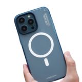 Blueo B iPhone 15 Dual Color Skin Friendly Magsafe Kılıf Koyu Mavi