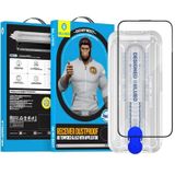 Blueo Bm5275-iPhone 15 Pro 6.1 Receiver Anti-Dust HD Glass Anti-Static Aplikatörlü Ekran Koruyucu Siyah