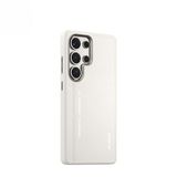 Blueo Galaxy S25+ Uyumlu Premium Leather Beyaz Deri Telefon Kılıfı