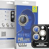 Blueo-iPhone 13 Pro/13 Pro Max 3 adet Altın PVD Stainless Steel Su ve Toz Geçirmez Lens Koruyucu